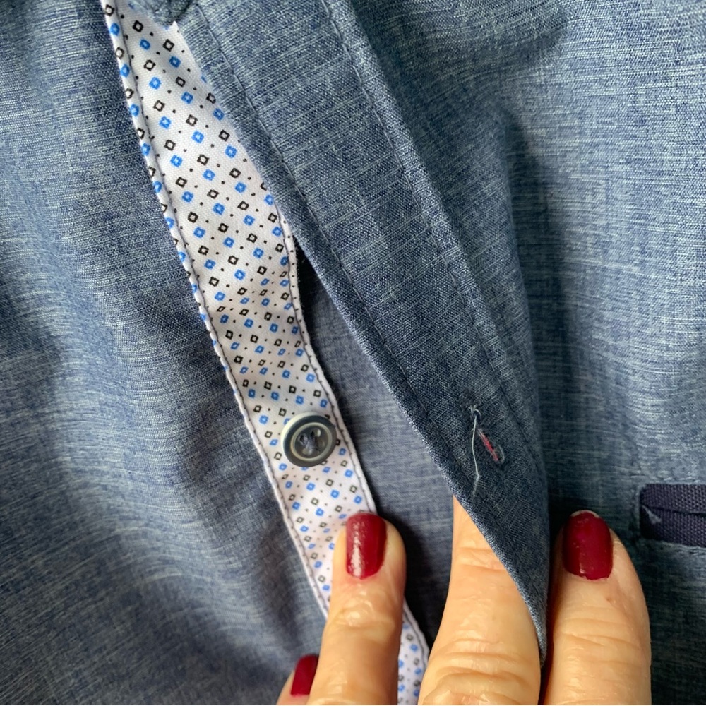 Craft & Flow Men's Blue Long Sleeve Shirt (NWOT) - Picture 6 of 7